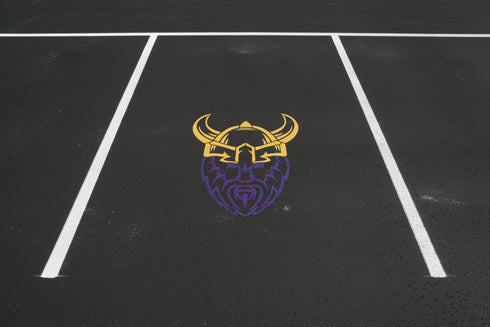 Vikings Head Mascot Athletic Stencil by Stencil Ease