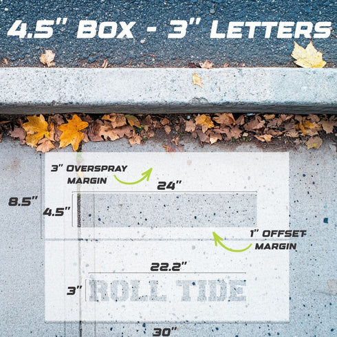 Roll Tide Curb Painting Stencil