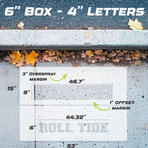 Roll Tide Curb Painting Stencil