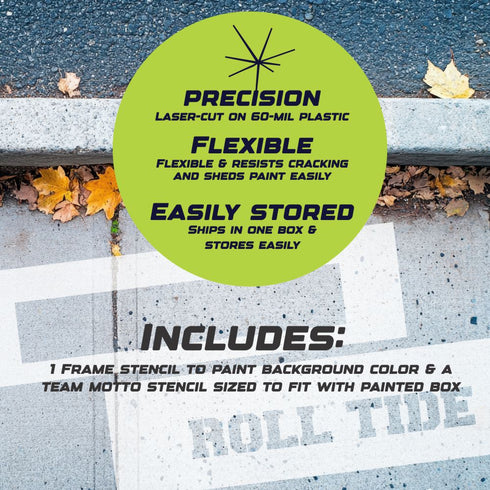 Roll Tide Curb Painting Stencil