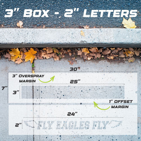 Fly Eagles Fly Curb Painting Stencil