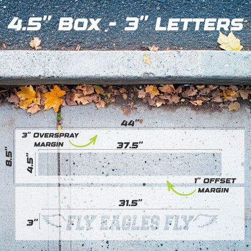 Fly Eagles Fly Curb Painting Stencil