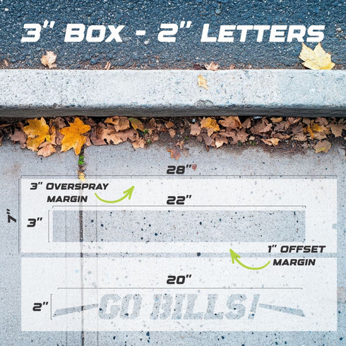 Go Bills Curb Painting Stencil