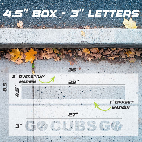 Go Cubs Go Curb Painting Stencil