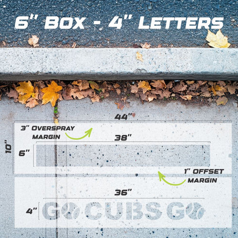 Go Cubs Go Curb Painting Stencil
