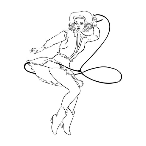 Graffiti Pop Art Cowgirl 3 by Gray Gardens