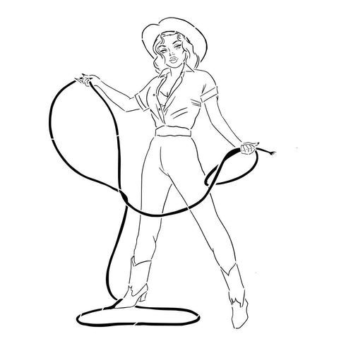 Graffiti Pop Art Cowgirl 2 by Gray Gardens