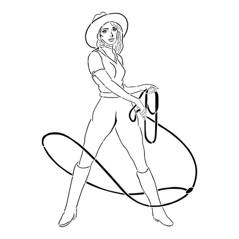 Graffiti Pop Art Cowgirl 1 by Gray Gardens