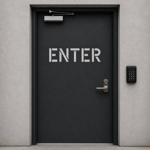 Enter Sign Stencil