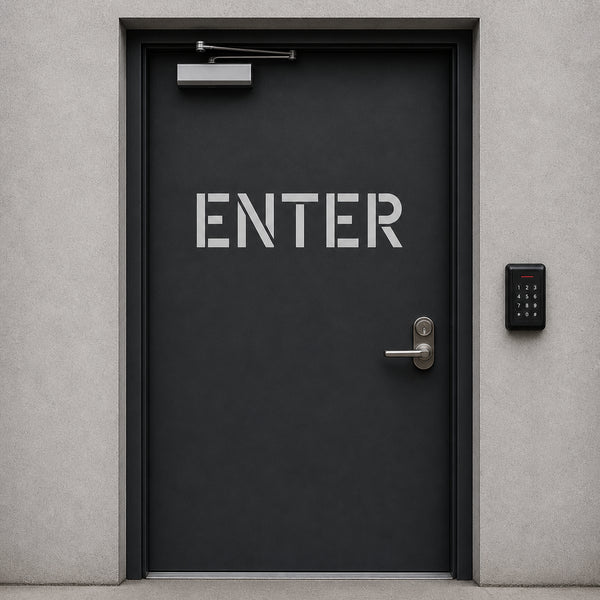 Enter Sign Stencil