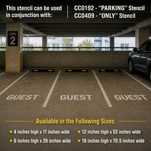 Parking Garage Guest Stencil