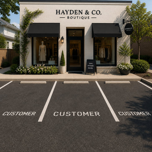Customer Parking Lot Stencil