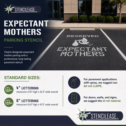 Expectant Mother Parking Sign Stencil
