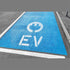 Electric Vehicle Charging Station EV with Plug Stencil