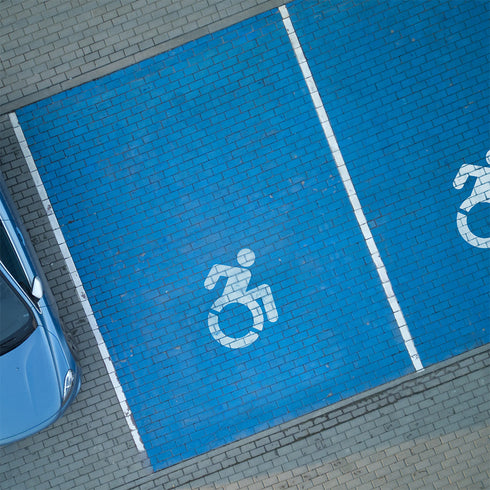 Handicap Accessible Stencil for Parking Lots