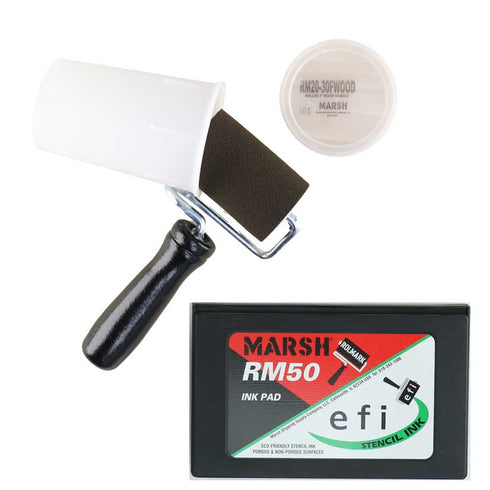 3 inch roller with ink pad for easy stenciling on any surface!