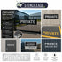 Collage showing how you could use the Private parking lot stencil from Stencil Ease