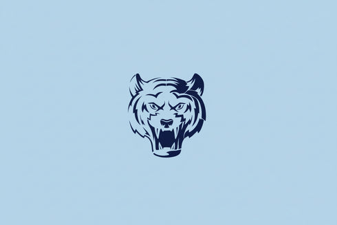 Bear Head Face Forward Mascot Stencil