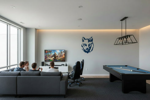 Wolf Head Mascot Stencil by Stencil Ease