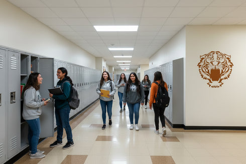 Tiger Face Forward Mascot Stencil by Stencil Ease