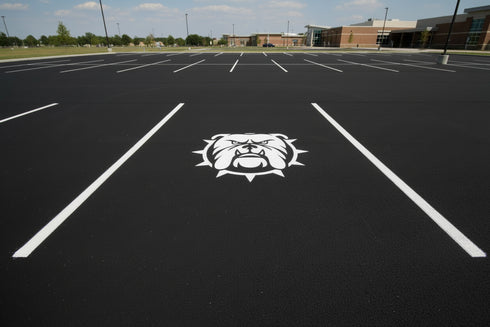 Bulldog Mascot Athletic Stencil by Stencil Ease