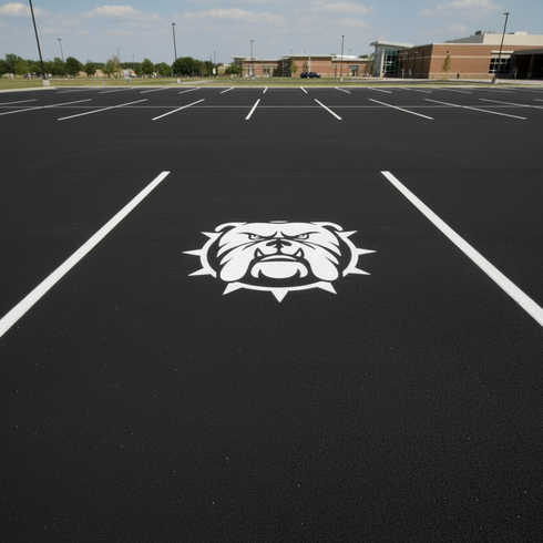 Bulldog Mascot Athletic Stencil by Stencil Ease