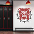 Bulldog Stencil on a locker room wall.