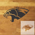 Panthers Mascot Stencil design mockup with inset of the stencil sheet