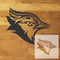Blue Jays Stencil design mockup with inset of the stencil sheet