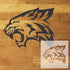 Wildcats Mascot Stencil design mockup with inset of the stencil sheet