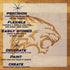 Wildcats Mascot Stencil Sheet with key highlights of the design and how it can be used.