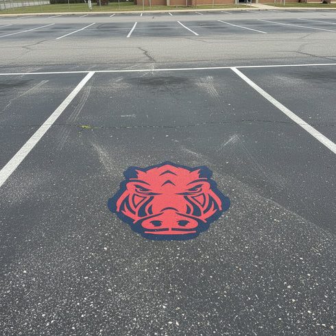 Hogs Mascot Athletic Stencil by Stencil Ease