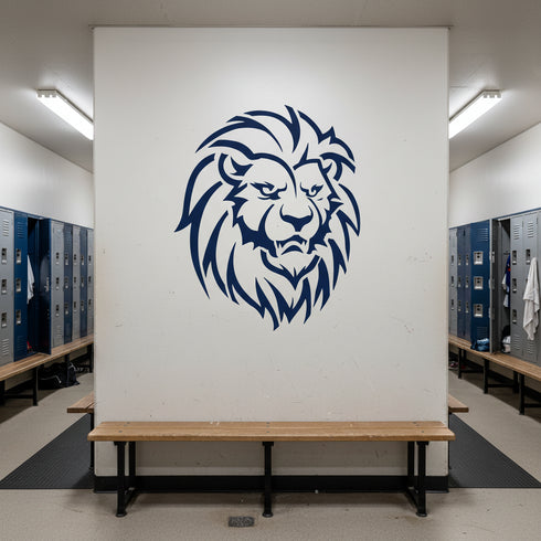 Lions Mascot Athletic Stencil by Stencil Ease