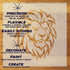 Lions Mascot Stencil Sheet with key highlights of the design and how it can be used.
