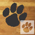 Tiger Paw design mockup with inset of the stencil sheet