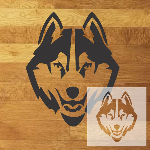 Husky Mascot Stencil