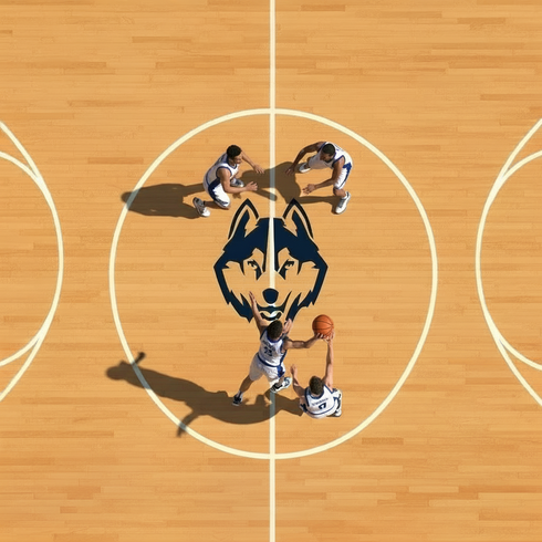Husky Mascot Stencil by Stencil Ease
