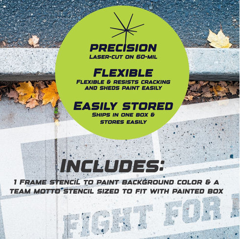 Fight for Iowa Curb Painting Stencil