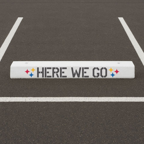 Here We Go Curb Painting Stencil
