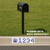 Wildcats Curb Painting Stencil spray painted onto a residential curb under a mailbox.