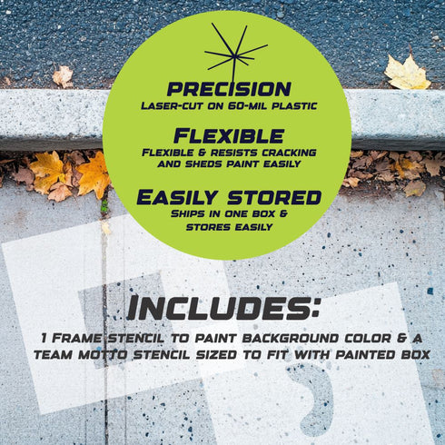 Tarheel Foot Curb Painting Stencil