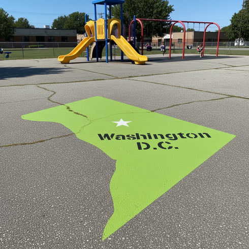 Washington D.C. Map Stencil