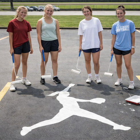 Softball Pitcher Parking Space Stencil