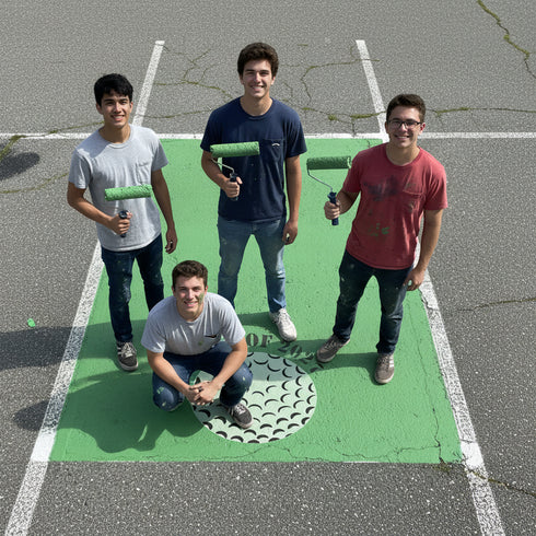 Golf Ball Parking Space Stencil