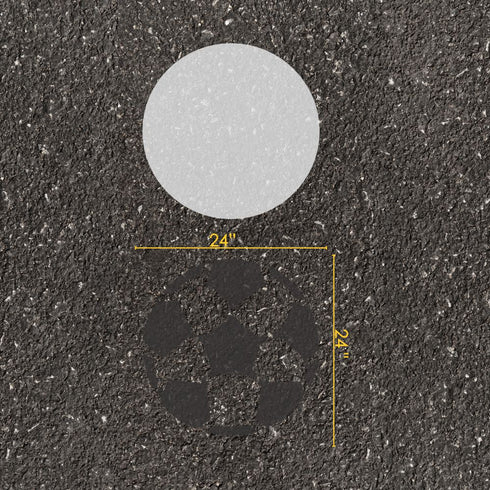 Soccer Parking Space Stencil