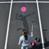 Volleyball player painted onto a high school seniors' parking spot with a student standing in from of it