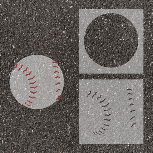 Baseball and softball 2 part parking space stencil.