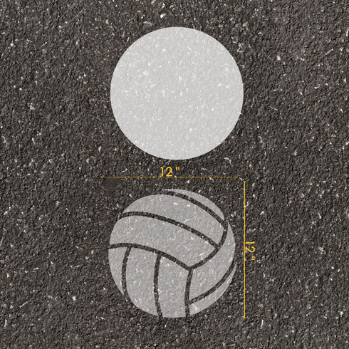 Volleyball Parking Space Stencil