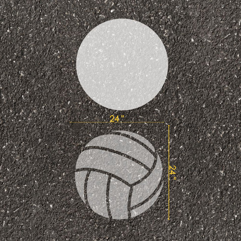 Volleyball Parking Space Stencil