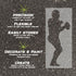 Details about the football quarterback silhouette stencil.